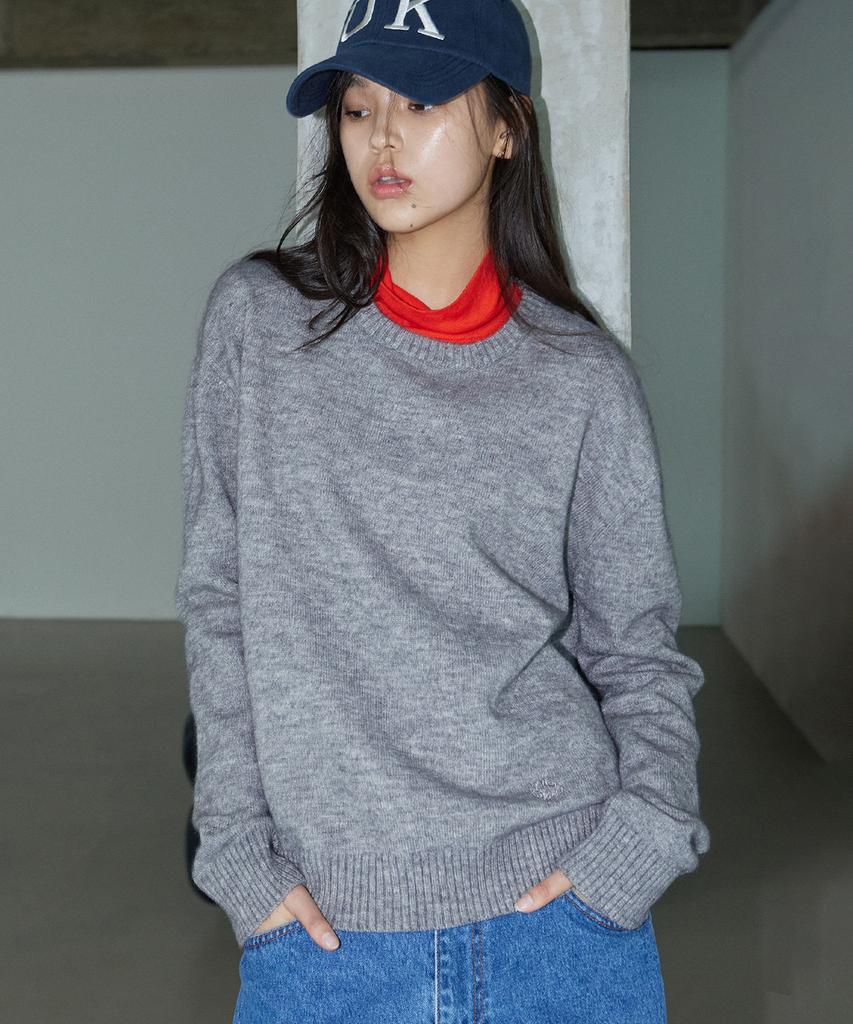 Michikoleondeonkosino Basic Wool Knit Pullover Melange Gray