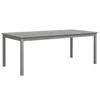 Garden Table Gray 200 x 100 x 75 cm Solid Acacia Wood