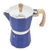 Stovetop Coffee Maker Aluminium Octagonal Moka Pot Coffee Maker Italian Coffee Making Pot for Home Office Blue 6 Cup
