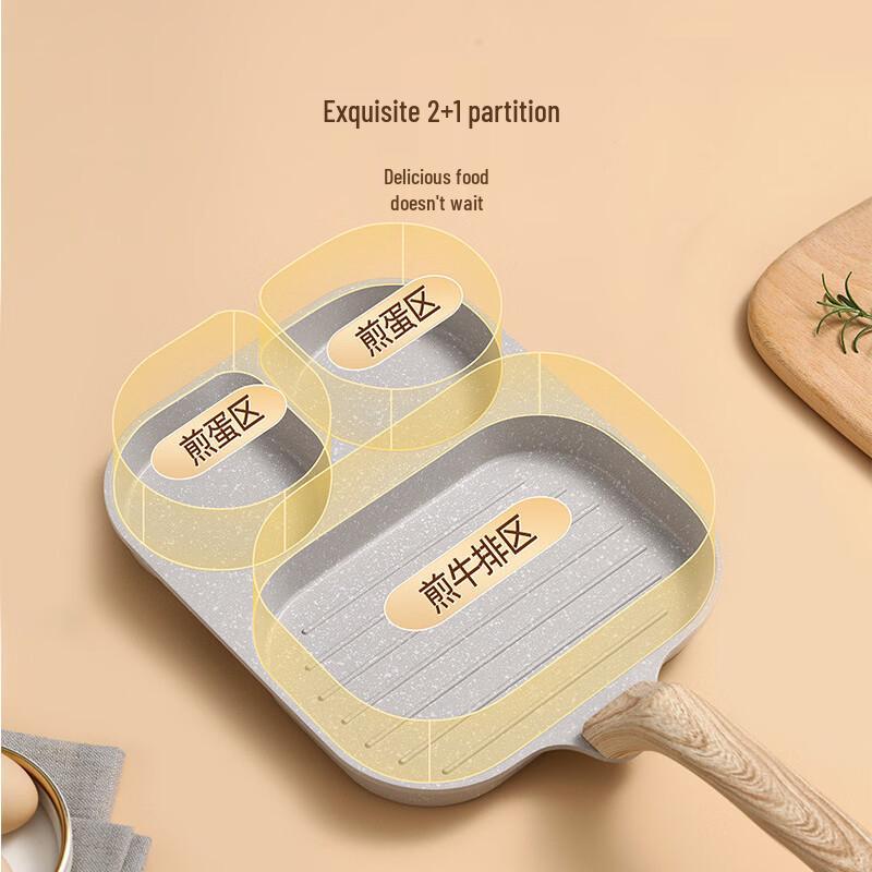 Mi Ling Three-Hole Breakfast Frying Pan