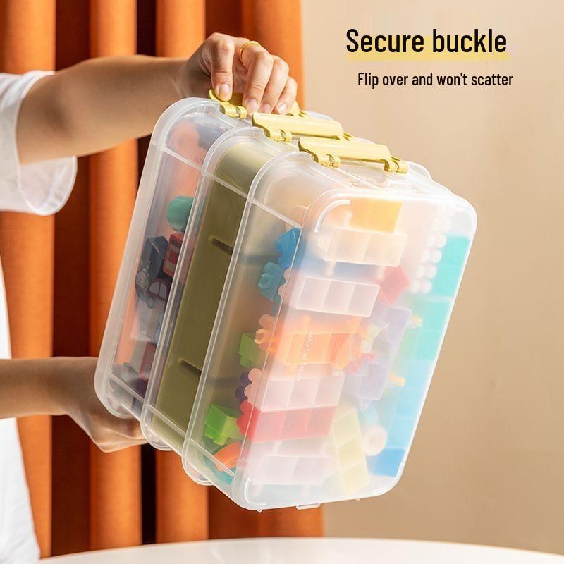Sundries Storage Organizer for Toys, Building Blocks, and Small Parts with Compartmentalized Drawers