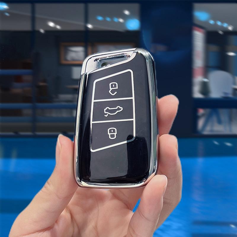 For Volkswagen Vw Tiguan Mk2 Magotan Passat B8 Cc For Skoda Superb A7 Tpu Car Key Case Full Cover Shell Fob Accessories