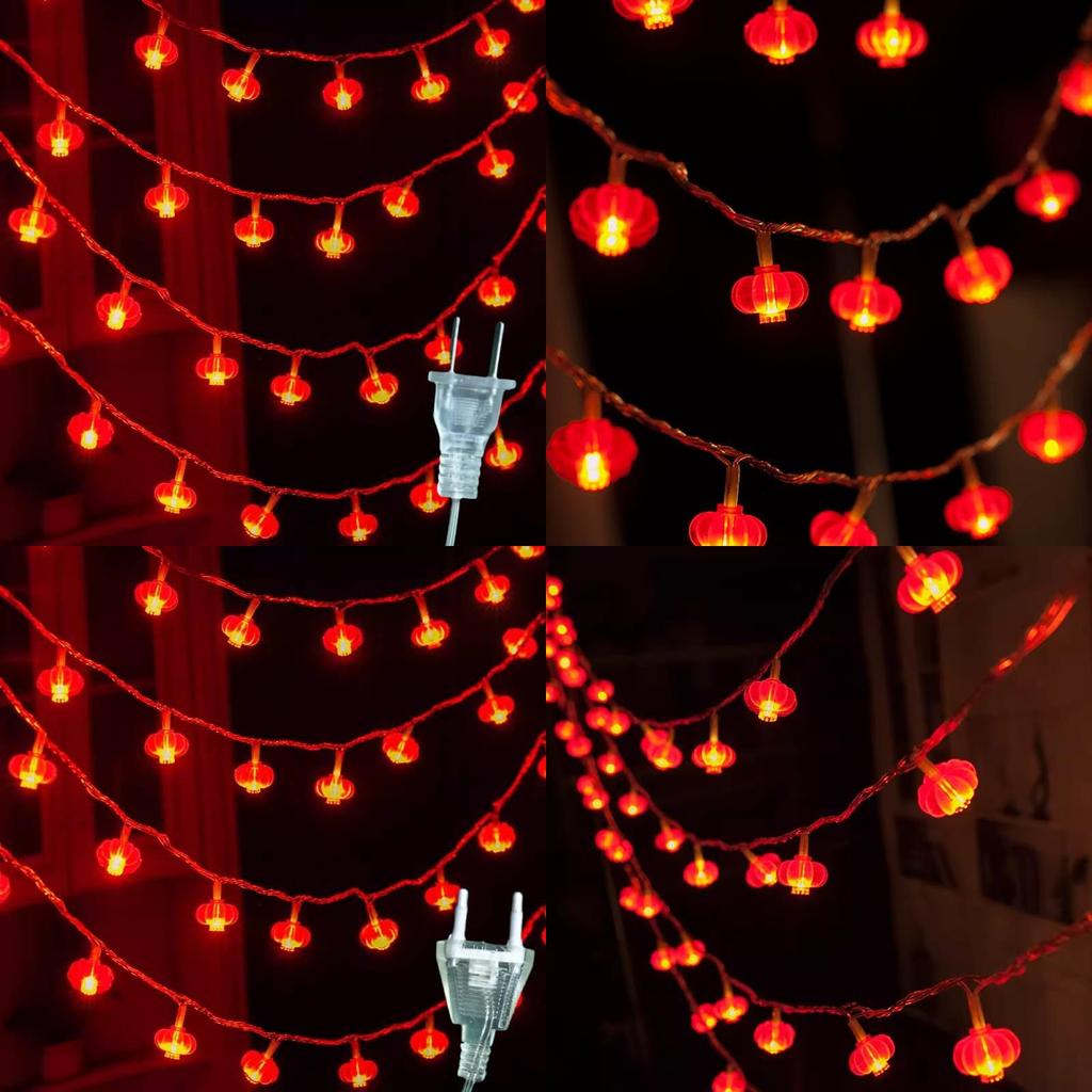 Led Lucky Character String Lights Home Decor For Festive Holiday Celebration
