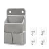 Door Hanging Storage Bag Fabric Pocket Holder with 4 Hangers, Vertical Front Pocket Storage for Kitchen Items, Cabinet Use and Small Room Sorting