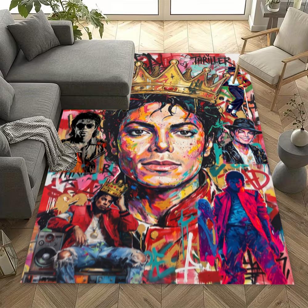 Michael Jackson Pop Art Portrait Floor Rug Office Rug Suitable For Foyer Decorate Room Kitchen Game Room Antislip Carpet Anime Office Decor