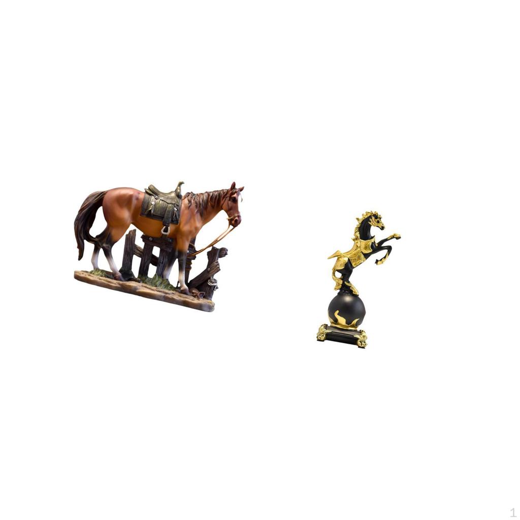 Horse Statue Art Ornament Desk Decoration Collection Resin Sculpture Figurine Modern Tabletop