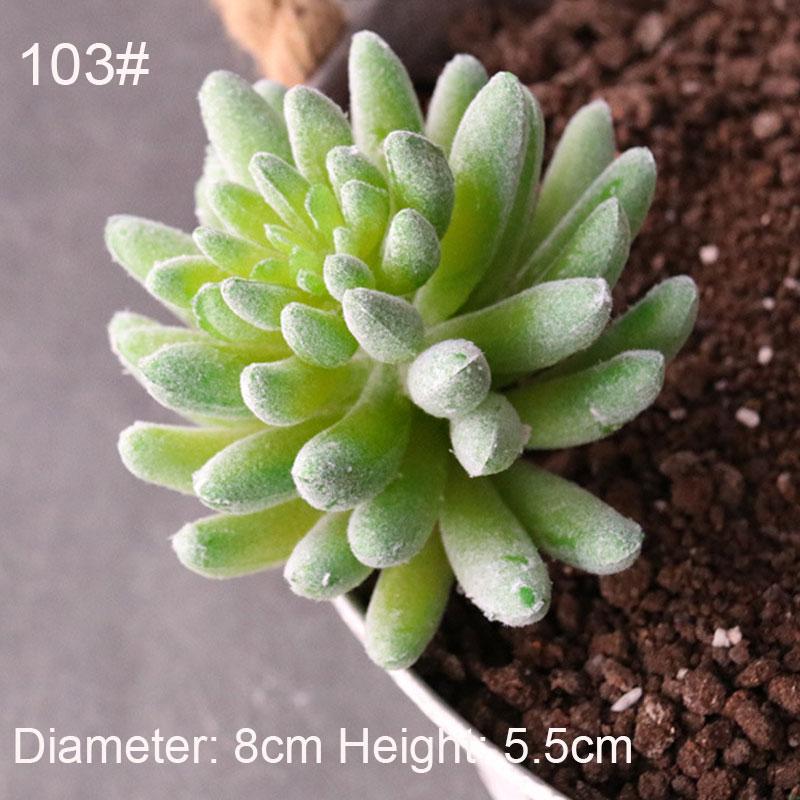 Konstgjorda Suckulenter Växter Vit Rosa Grön Plast Falska Växter Landskap Bonsai plantas artificiales Hem Trädgård Dekoration