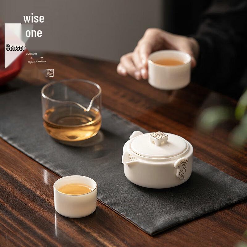 Jianfu 4-Piece Portable Ceramic Travel Tea Set