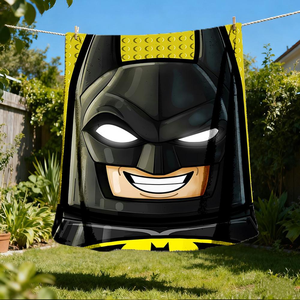 

1 шт. Фланелевое плед-одеяло Lego Batman для улицы, мягкое, легкое и теплое, для дивана, офиса 80x120cm