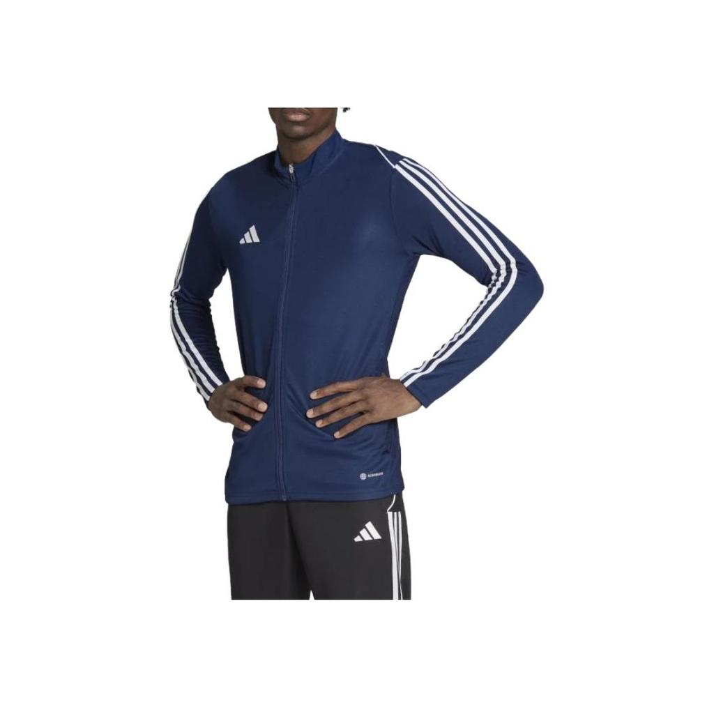 Adidas Retro Sports Stand Collar Zip Long Sleeve Jacket Men Jackets Blue HS3503