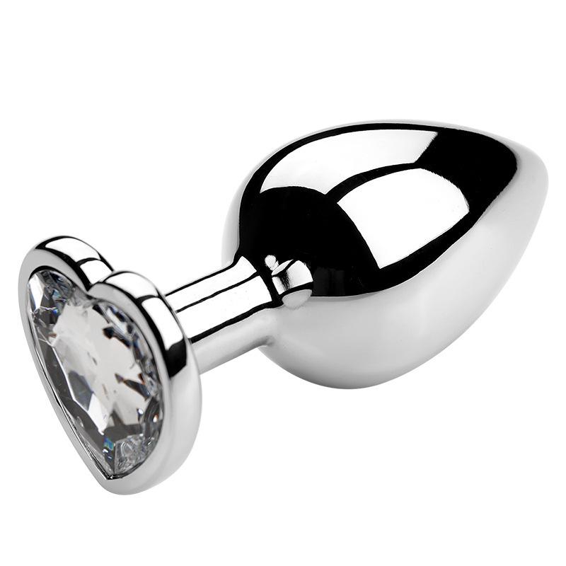 Heart-Shaped Metal Anal Plug - Prostate Massager & Dilation Toy for Adults