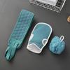 Adult Bathing Set: Towel, Long Back Scrubber, Exfoliating Mitt, and Bath Ball