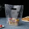 50pcs Transparent Clear Thicken Plastic Portable Stand Salad Dessert Bread Cake Food Packaging Takeaway Hand Bags