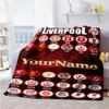 Liverpool Personalizowany Koc z Tekstem Prezent Koc do Personalizacji Ciepła Dekoracja Narzuta na Kanapę Krzesło Biurowe Pościel Drzemka Całoroczne Użycie