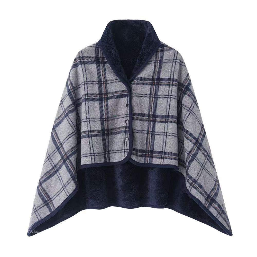 Shawl Blanket Nap Dual-purpose Leg Cover Small Blanket Office Person Cloak Thickened Sofa Blanket Lunch Break Multifunctional