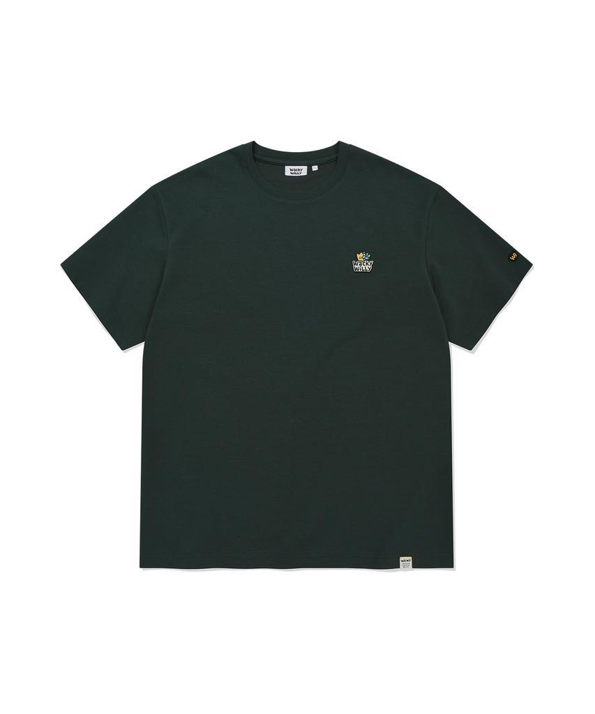 WACKY WILLY Double Kiki Wappen Short Sleeve T-Shirt Green