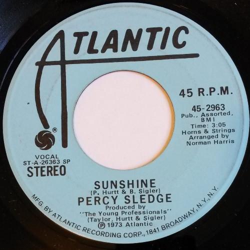 

7inch Record PERCY SLEDGE - Sunshine 452963PROMO Atlantic 1973 US Soul/Funk Used