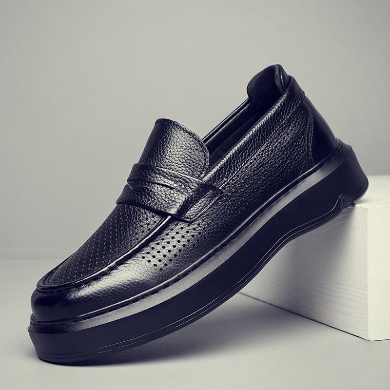 2025 New Men's First-layer Cowhide Loafers Are Soft and Breathable, One-pedal, Versatile, Fashionable and Comfortable, and Do Not Grind Feet