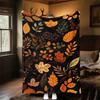 1 Stück Herbstlaub Outdoor Flanelldecke - Weiche Plüsch-Dekoration für Picknicks, Camping, Schlafzimmer, Spielzimmer, Büro oder Mittagspause 1362A