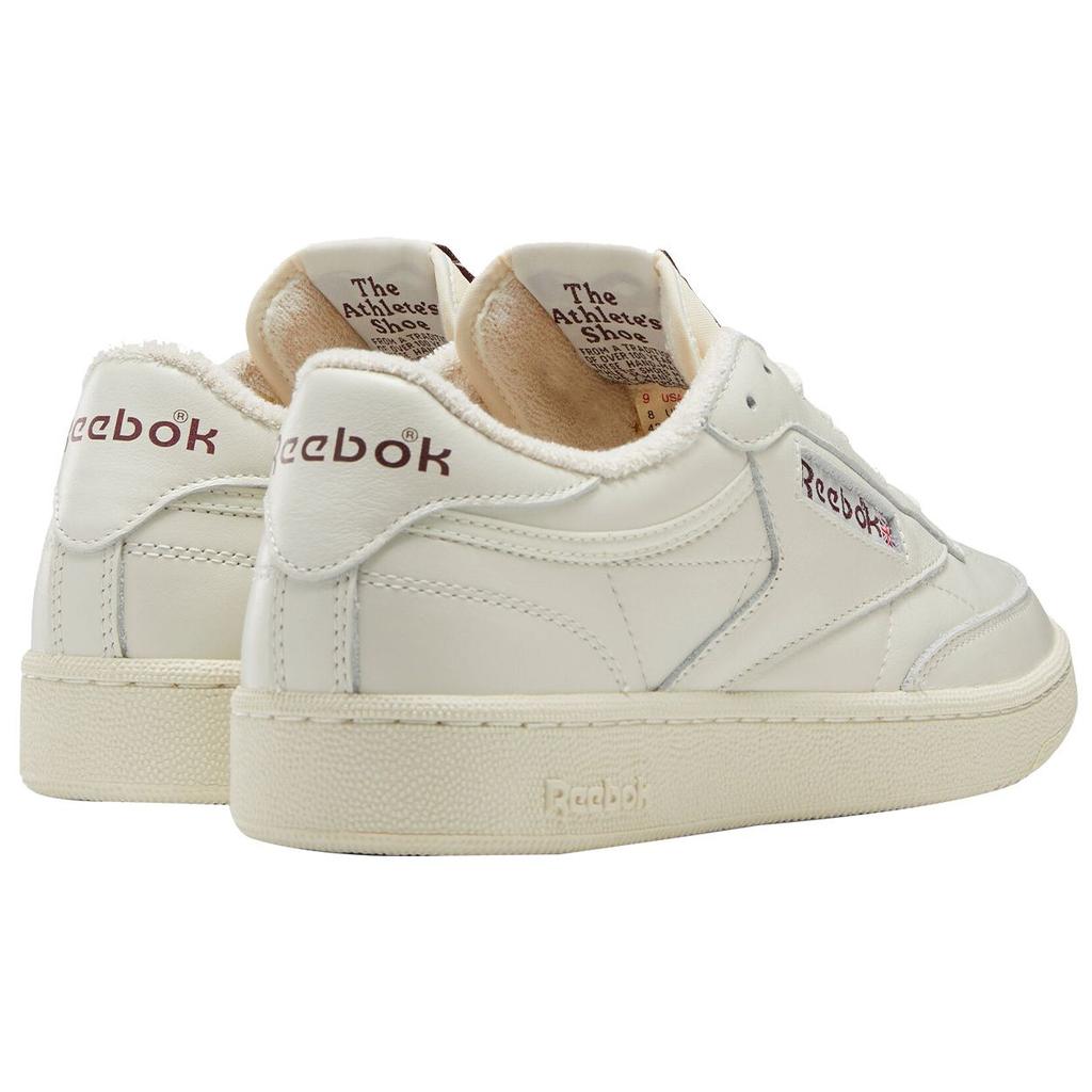 Reebok Club C 85 Vintage Chalk Maroon Unisex Sneakers Cream Alabaster 100007795