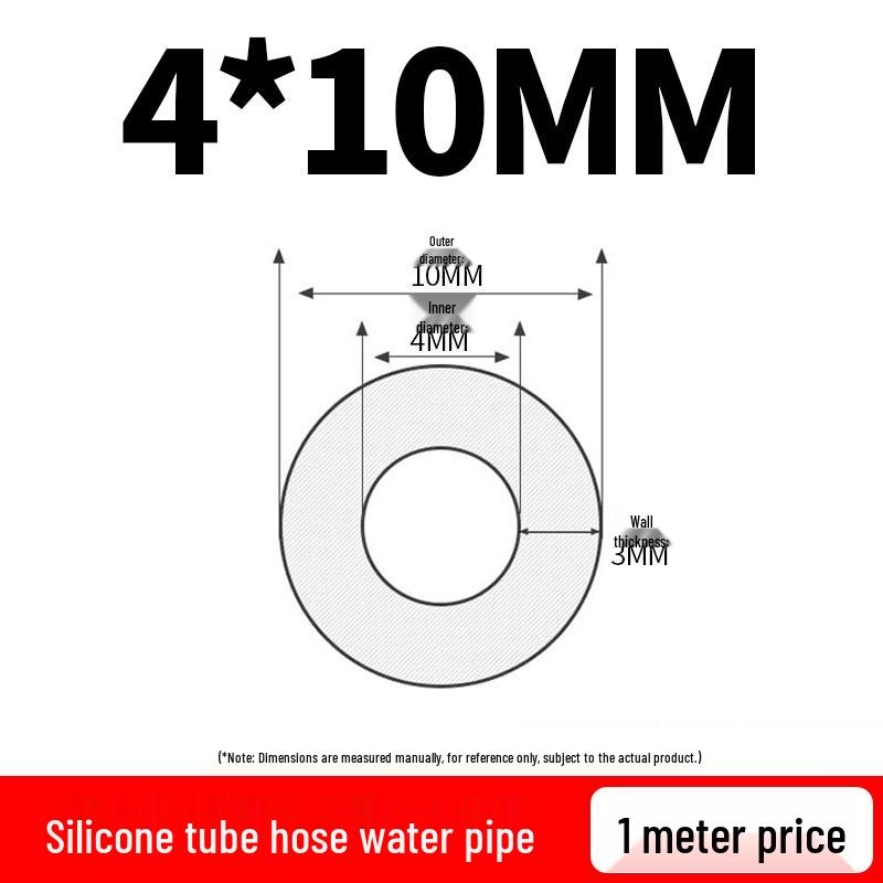 Elastic Tear-Resistant Transparent Silicone Water Hose - Odorless & High-Temperature Resistant for Household Water Dispensers