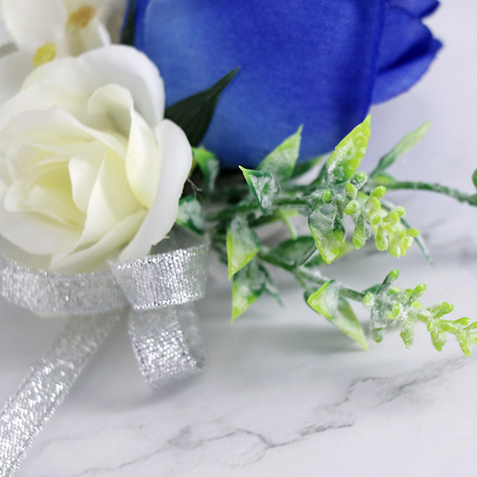 Braccialetti Da Polso Con Fiori Artificiali – Corpetto Nuziale Per Damigelle – Fiori In Seta Con Perline – Confezione Da 4 – Colore Verde Scuro – Accessorio Per Matrimonio, Festa, Anniversario