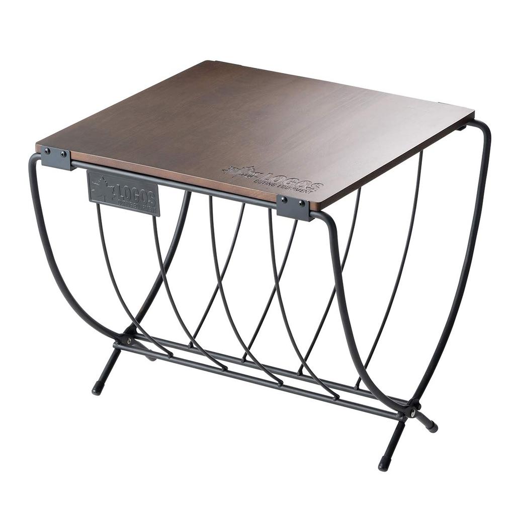 LOGOS Wide Firewood Rack Wood Table 81064183 Camping Folding Outdoor Table