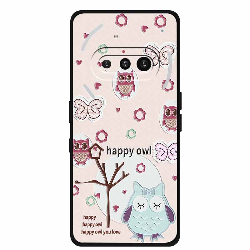 For Nothing Phone (3a) Case 3D Relief Flower Emboss Black Silicone Funda For Nothing Phone 3A A059 3D Back Cover Cartoon Bumper