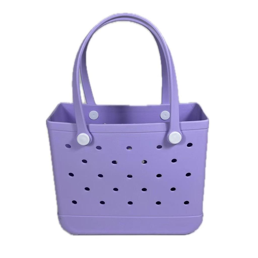 EVA Waterproof Beach Bag - Large Capacity, Easy-Clean, Outdoor Swim Tote with Holes