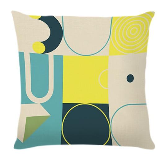 Memphis style geometry Doublesided Printed pillow cover Short plush Suitable living rooms bedrooms sofas throw cushion cover