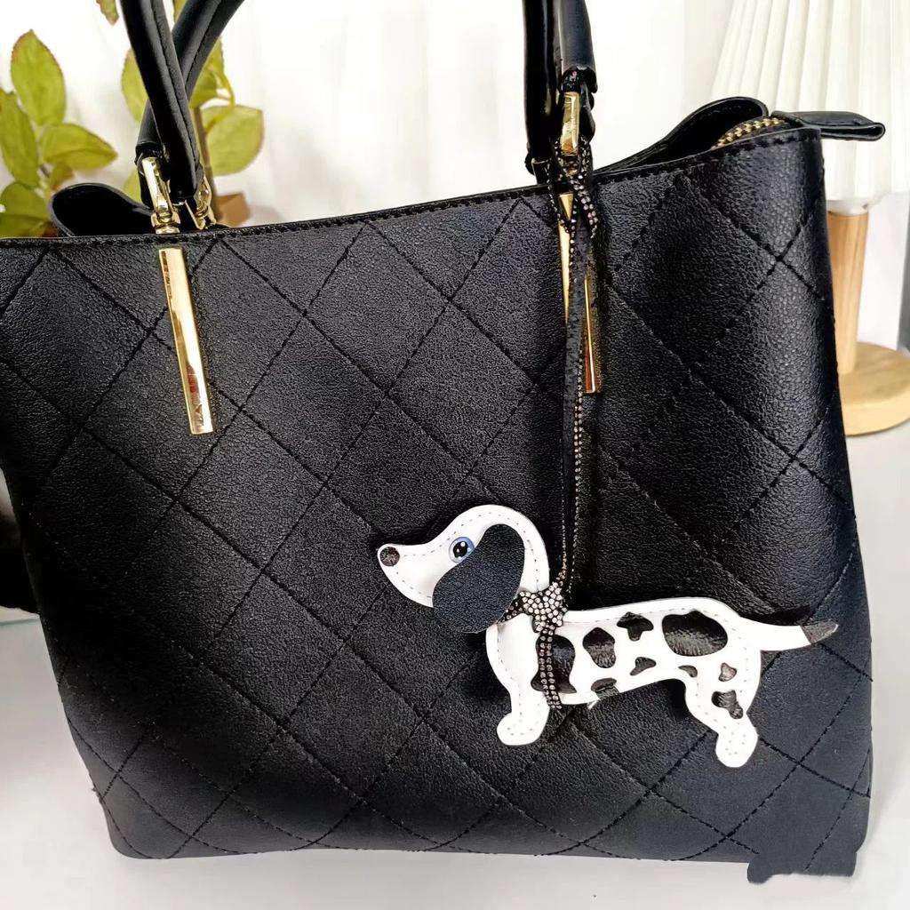 Dachshund Dog Keychain Fashion Pu Leather Dog Keychains For Women Bag Pendant Jewelry