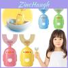 Colorful U-shaped Silicone Toothbrush For Kids Soft And Safe Brushing Experience