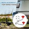 2 Set Trailer Handles Replacement Crank Accessories Fits Most Trailer Jacks, Comes with Bolt Nut Spacers, Top Wind Handle Red and Black ,Red,
