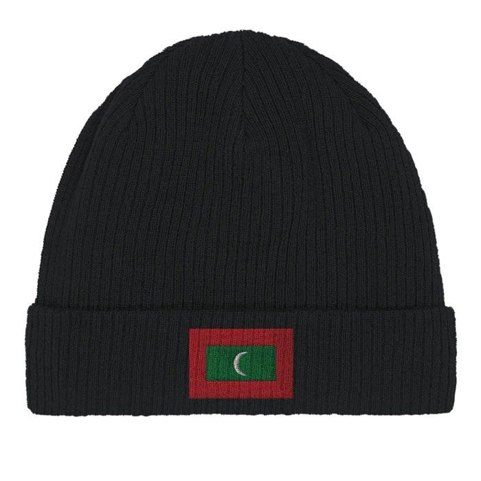 Bonnet Drapeau Maldives en Noir
