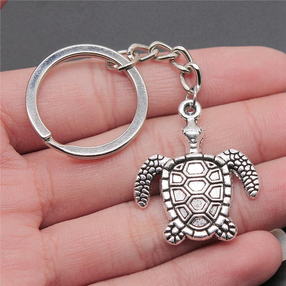Starfish Shell Turtle Beach Ocean Keychain for Boys Trendy Boho Fathers Day Gift Classic Wallet Accessory