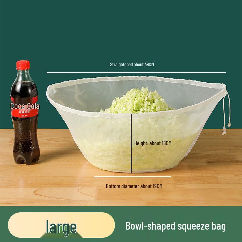 Dumpling Filling & Vegetable Squeeze Bag: Cabbage Drainer, Soy Milk Filter, Dehydrator & Press