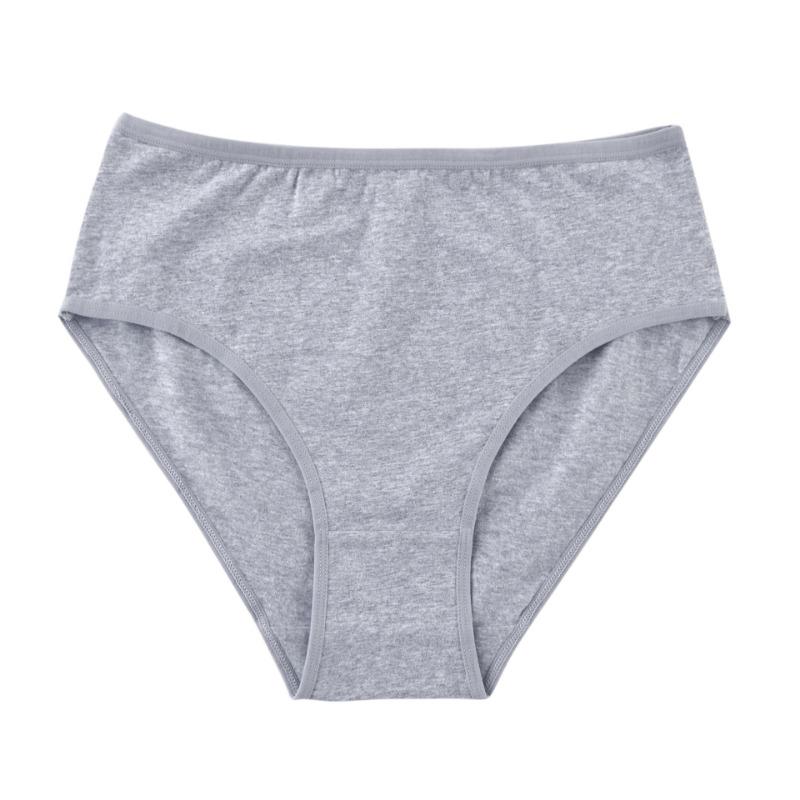 Women S High Waist Pure Cotton Solid Color Plus Size Underwear For Ladies