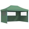 VidaXL Collapsible Pop-Up Party Tent 3 Sidewalls Green, Tent, Awning Tent, Gazebo Awning, Tent 4004968