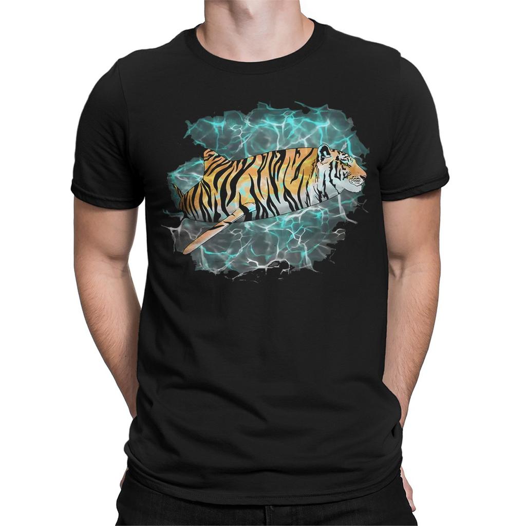 Tiger Shark Cats Animals Cute Funny Pun Humor Mens Womens TShirts Top