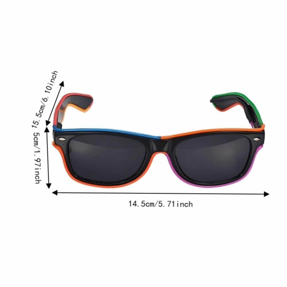 Colorful LED Light Up Glasses Adjustable Decorative Neon Party Luminous Glasses Comfortable To Wear Multi-functional