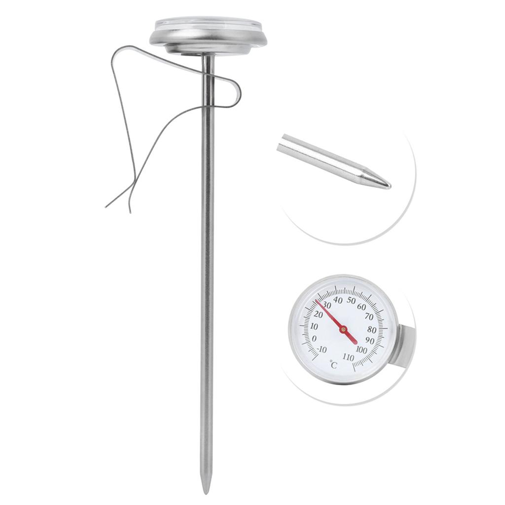 Adjustable Hanging Coffee Foaming Thermometer Temperature Gauge with Clip Kitchen ToolsShort Type