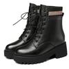 Stivali Stivali corti coreani da donna stile britannico Stivali da neve tutti abbinati con suola spessa Stivali in pelle da donna