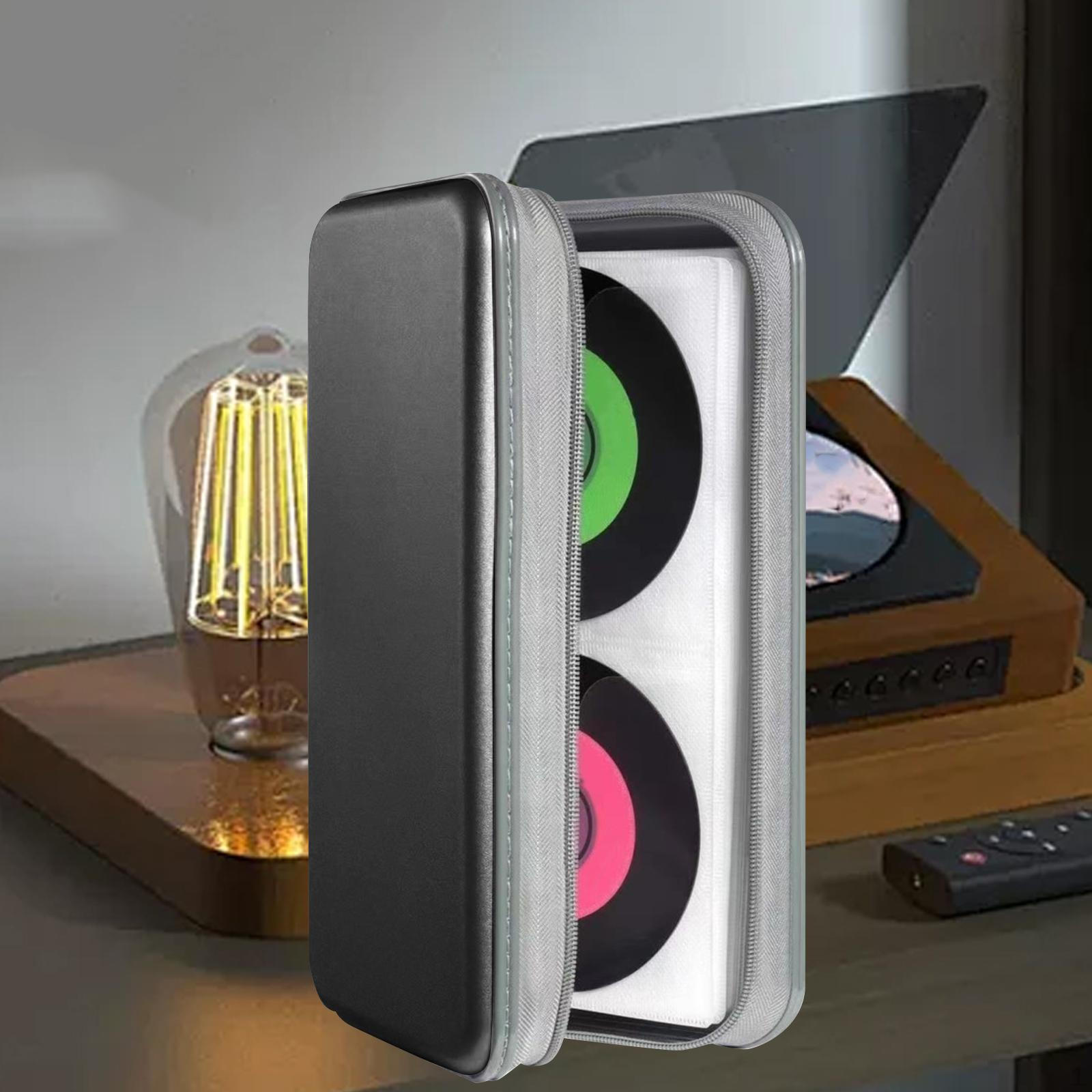 

Футляр для компакт-дисків, подарунки до Дня батьків, місткість 80 шт., з ремінцем для рук, ПП, твердий захисний диск, що запобігає подряпинам чорний