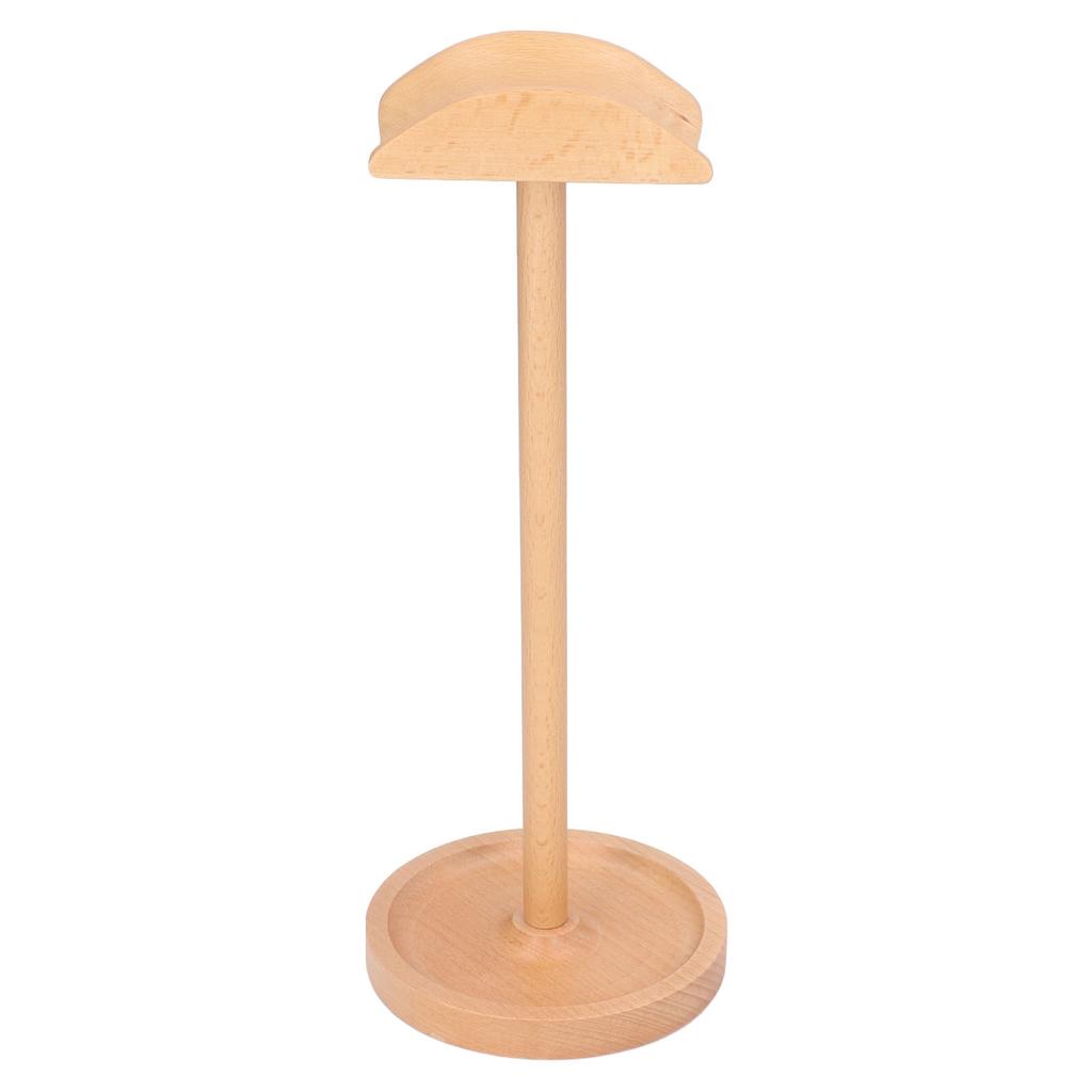 Wood Headphone Holder Desktop Wooden Headphone Display Stand Detachable Beech Headset Stand for Office Studio Study