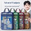 L-Shaped Transparent Mesh File Bag with Zipper: Large Opening Student Tote for Exams