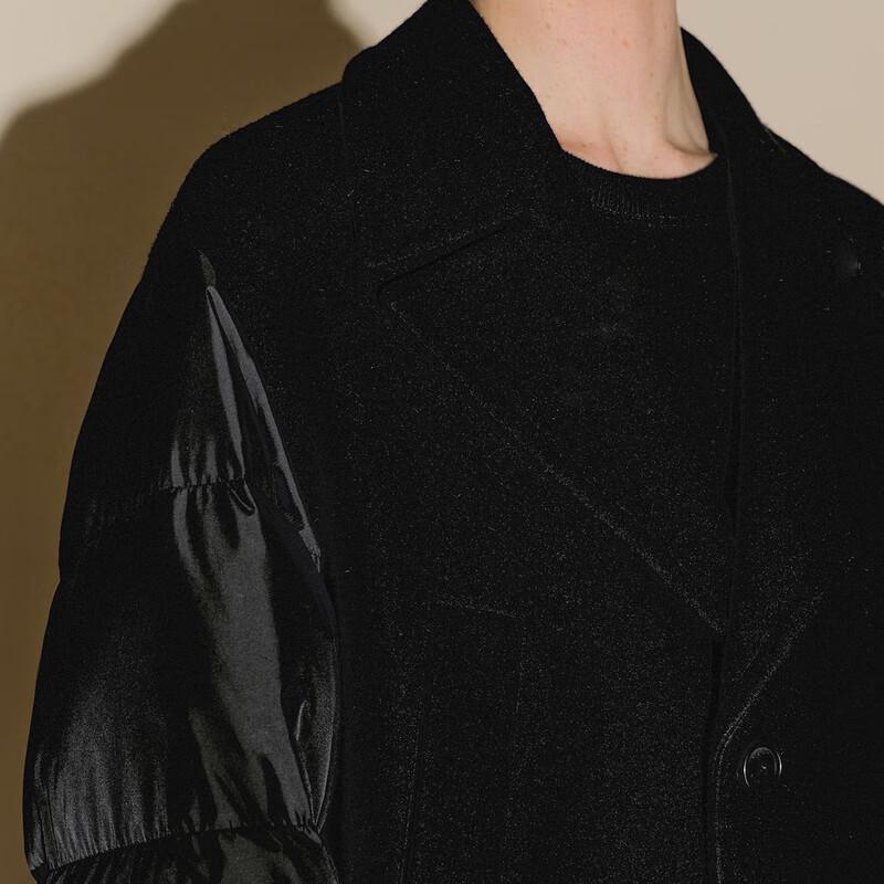 CROQUIS Men's Winter Lapel Wool Blend Coat