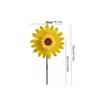 Outdoor Wind Spinner Plastic Sunflower Wind Spinner with Stake 360 Degree Rotating Windmill Yard Wind Sculpture for Home