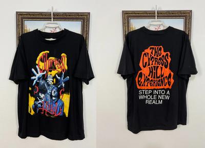 Vintage 90_s Cypress Hill Shirt Black Rap Band Over Print Experience Size S-5XL Unisex T-Shirt