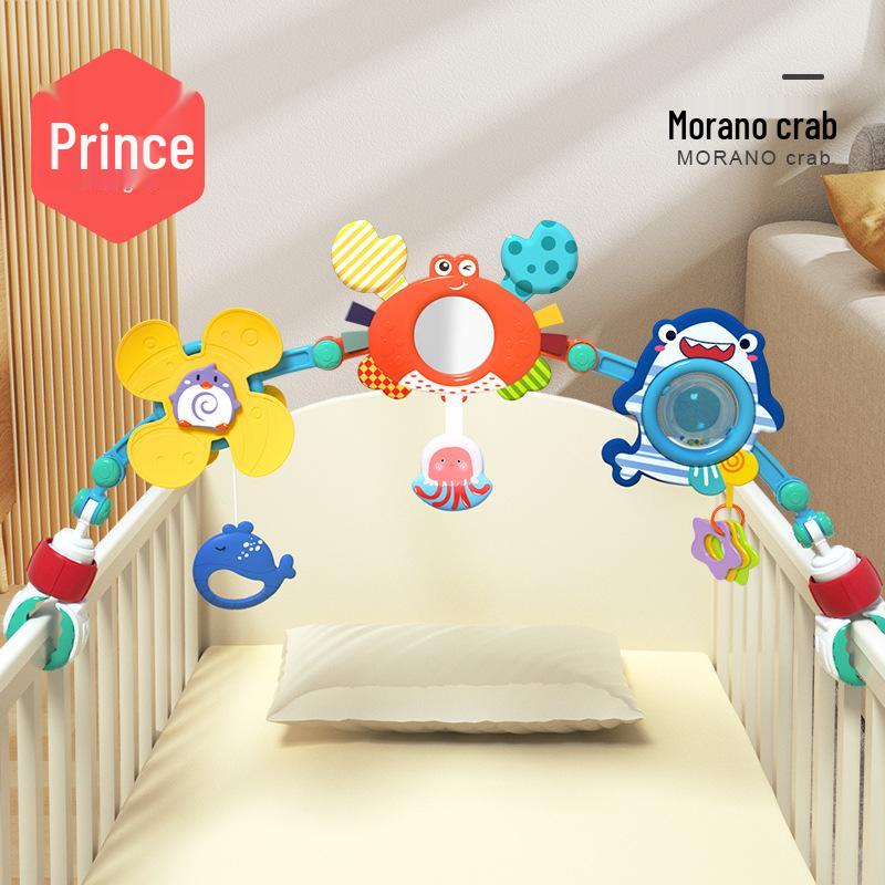 Crab Mobile & Rattle for Infants & Toddlers: Soothing, Educational Bed & Stroller Toy for Babies 0-1 Year Old