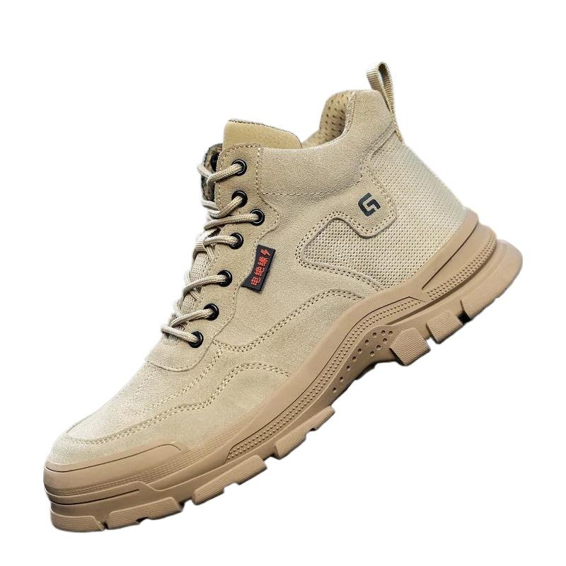 Men's Insulated Shoes 10KV All-season Insulated Electrician Boots Plastic-covered Toe Anti-crush and Anti-puncture Safety Shoes
